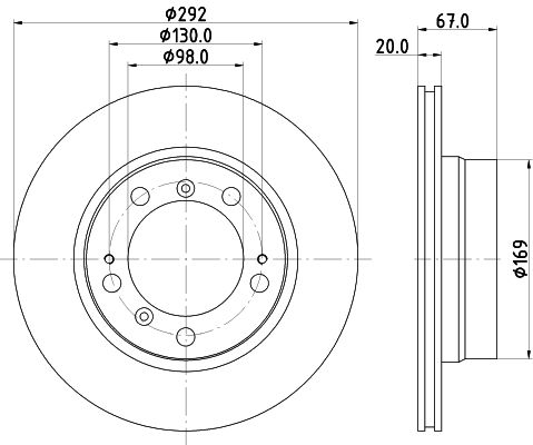 HELLA PAGID Тормозной диск 8DD 355 122-081